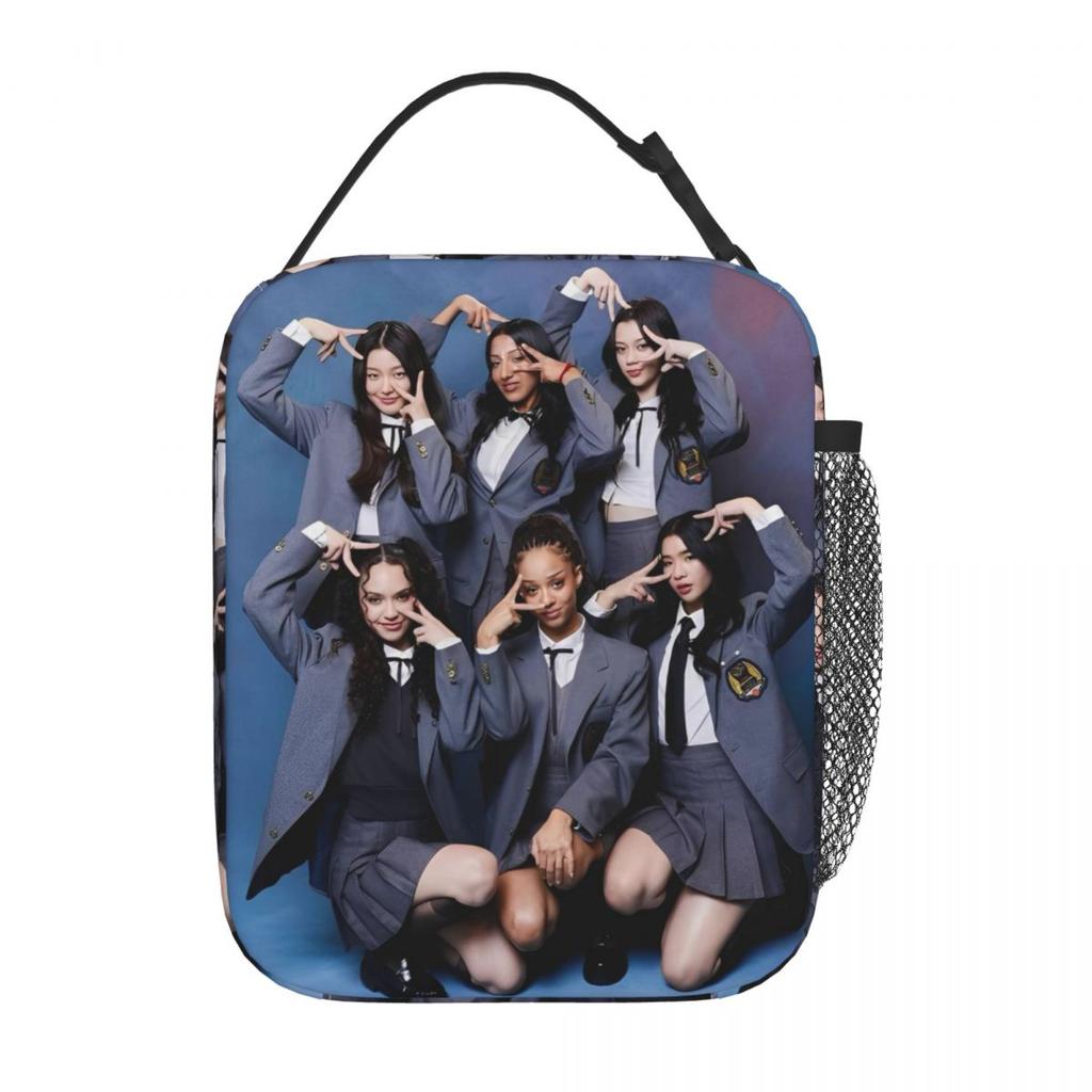 Katseyes Kpop Insulated Lunch Bags Leakproof Yoonchae Megan Meal Container Thermal Bag Lunch Box Tote School Outdoor Bento Pouch