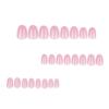 Glitter Shiny Nail Art: Short Round Wearable False Nails