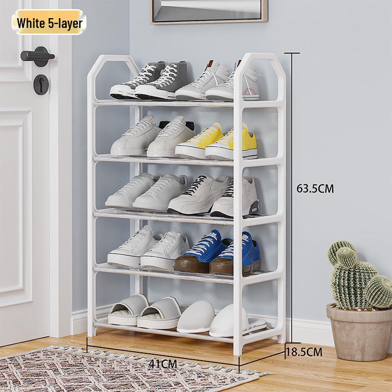 

Четырехъярусная лестничная обувница для дома: Компактное хранение для прихожей, общежития, спальни или балкона.