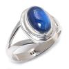 Natural Blue Kyanite Gemstone Handmade 925 Solid Silver Jewelry Ring Size 6 u5V28