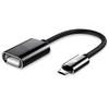 Double Interfaces OTG Cable Portable OTG Adapter with Aluminum Housing Data Transfer Cable 150mm Length for Phones Tablets