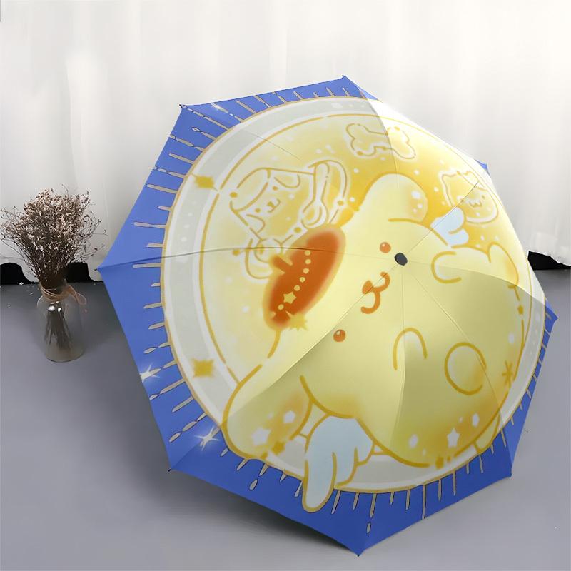 1pc Moonlit Adventure Umbrella with Plastic Handle, Suitable for All Seasons Outdoor YUSAN338