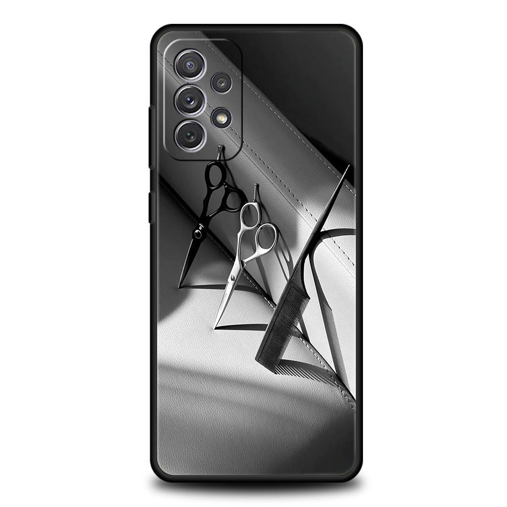 Barber Shop Hair Stylist tools Phone Case For Samsung A15 A13 A51 A71 A41 A31 A21S A03S A05 A35 A55 A23 A25 A33 A53 A73 5G Cover