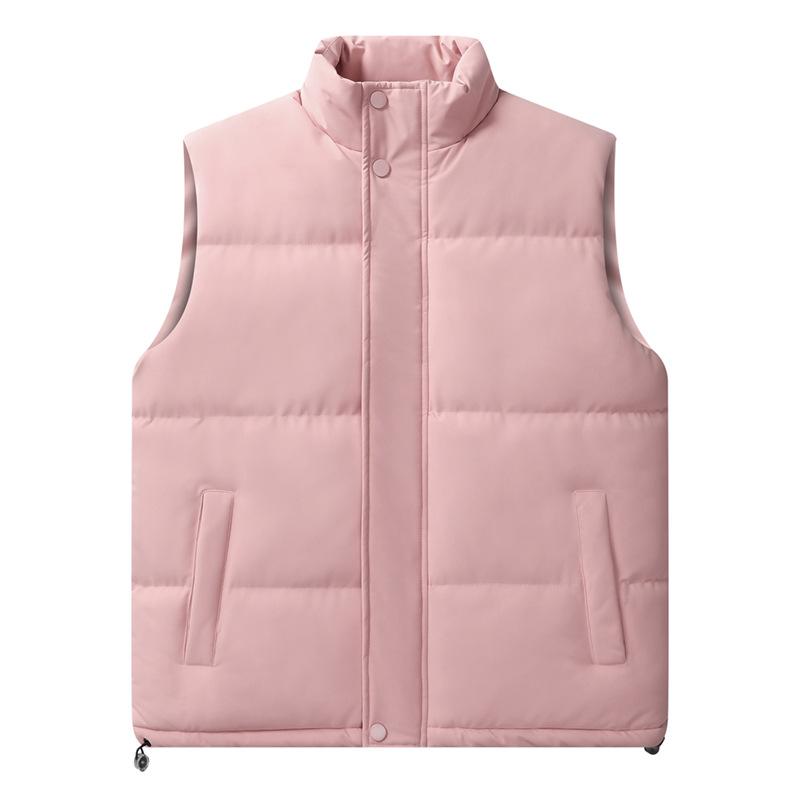 Winter Solid Color Vest Men's Handsome Trendy Couple Thermal Vest Youth Cotton Casual Jacket Men