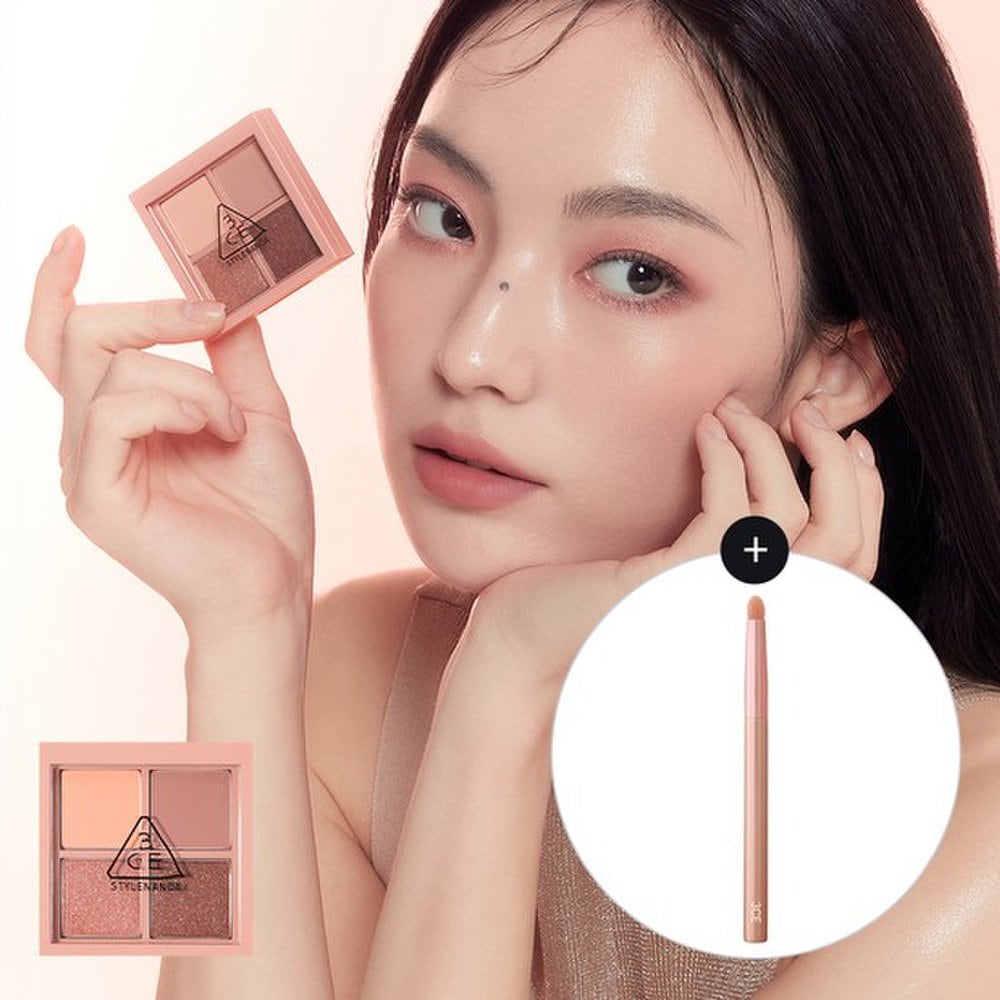 

3CE Mini Multi Eye Palette 3.2g~3.5g + Glow Eye Point Brush SIDE BY SIDE