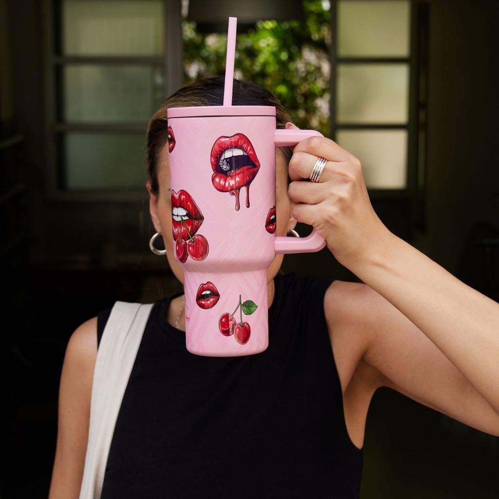 Kubek Termiczny Ze Słomką 900 Ml Blush Pop
