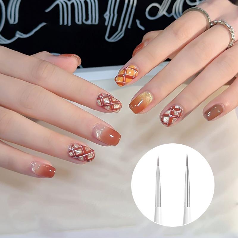 Nail Art Liner Brushes French Line Stripes Carving Brush DIY Drawing Pen UV Gel Brushes Painting Manicure Nail Tool Sets