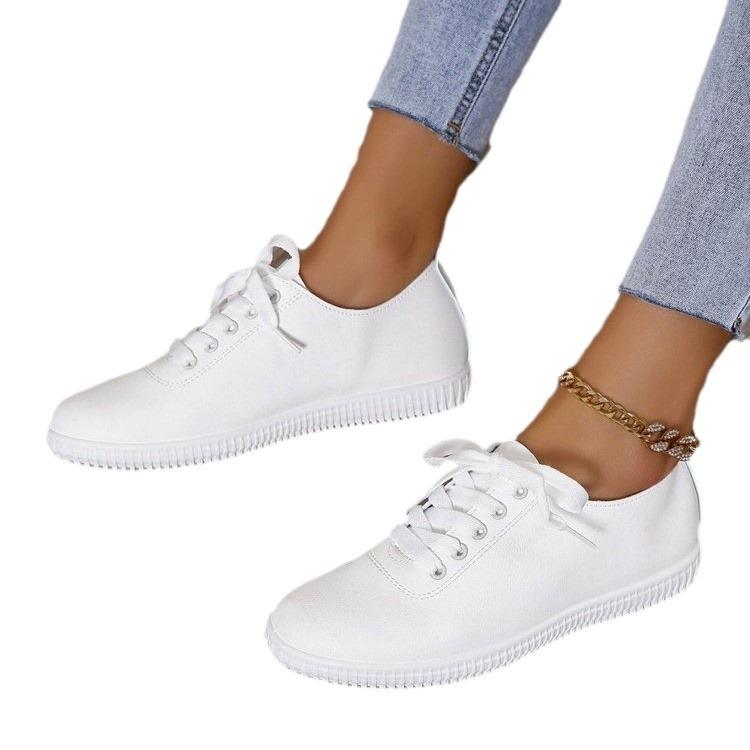 In the Summer of 2024, the New Korean Version of Lace-up Flat-soled Single Shoes Is a Female Manufacturer.