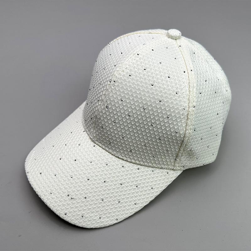 Cappellino da Baseball Elegante Versatile da Donna con Strass Glitterati, Cappellino Parasole per lo Sport