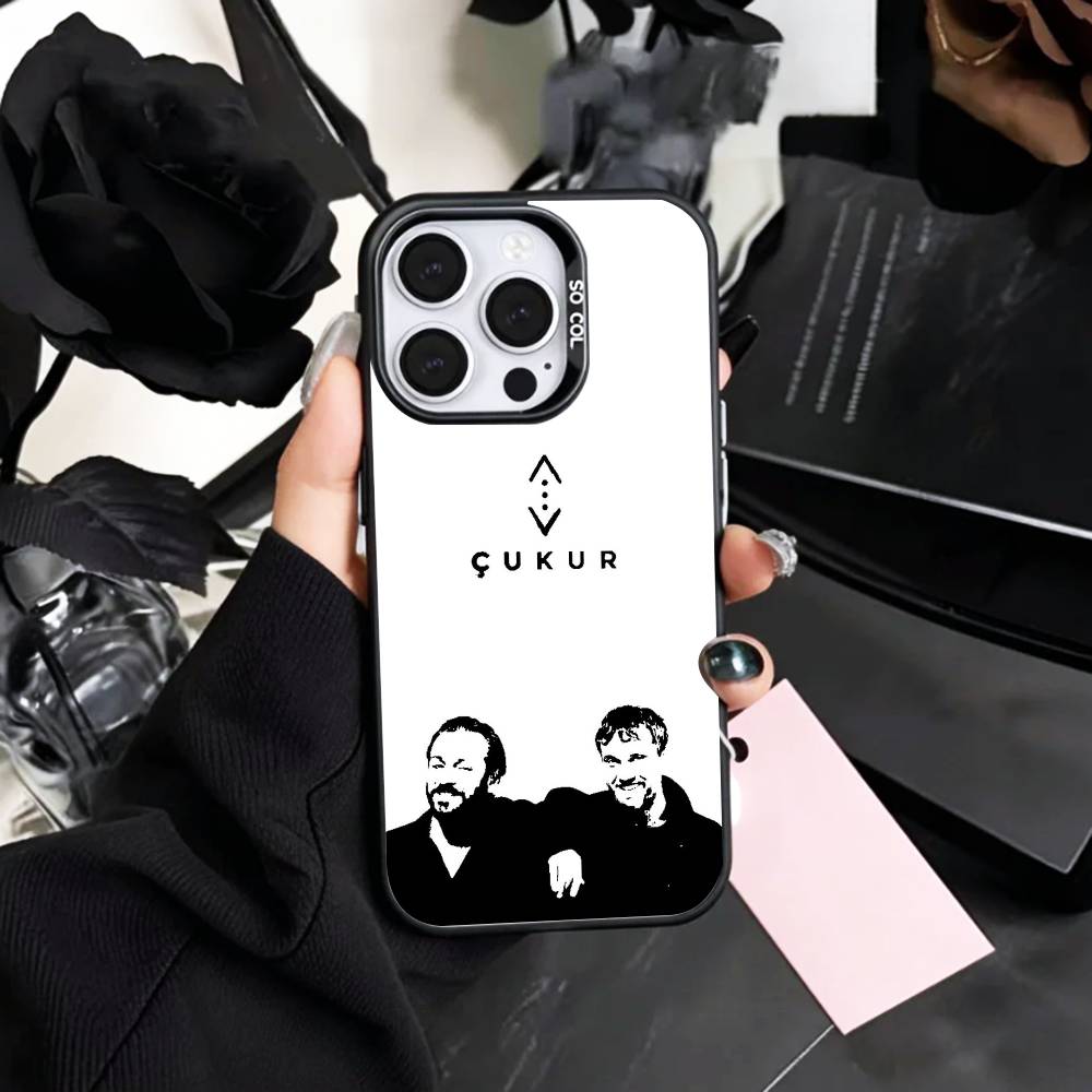 C-Cukur TV Series The Pit Phone Case For iPhone17,16,15,14,13,12,11 Plus,Pro Max Colored Silver Plated Inside Cover