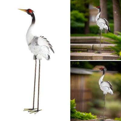 Elegante Metalen Tuinbeelden Staande Grote Sculpturen Ornamenten Accessoires Voor Gazons Huis Vijver Tuin Buitendecoratie