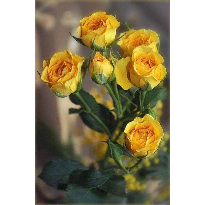 Kruhová vrtačka Diamantová malba Květinová váza Krajina Diamantové vyšívání Krajina Sada křížkového stehu DIY Home Decor dárek