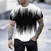 Women Short Sleeve Crew Neck T Shirt Dark Blue Light Blue Abstract Flame Swirl Print Top