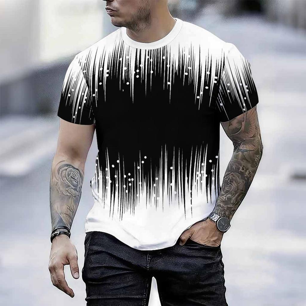 Women Short Sleeve Crew Neck T Shirt Dark Blue Light Blue Abstract Flame Swirl Print Top