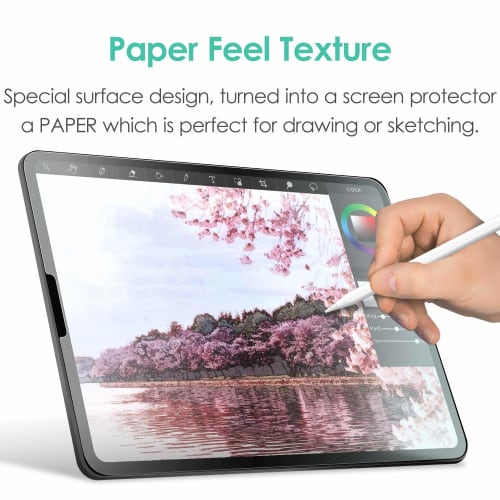 ELECOM iPad Pro 12.9 6th/5/4/3rd Generation (2022/2021/2020/2018) Protective Film, Paper-like Writing Feel, Paper Texture, Anti-reflection, High-quali