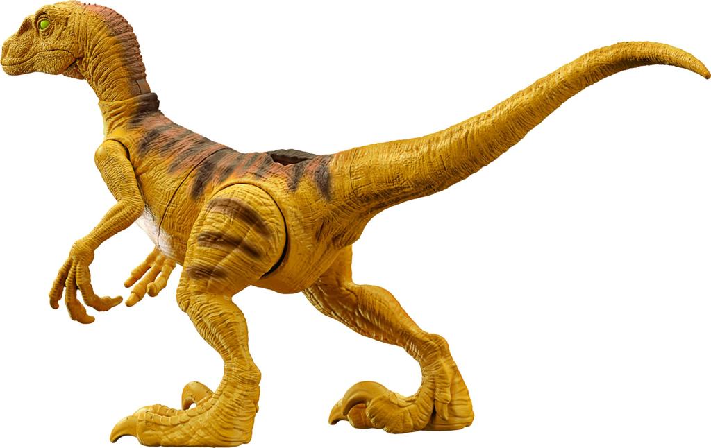 Mattel Jurassic World Strike Attack Velociraptor Dinosaur Toy with Single Strike Movable Action Figure Gift with Physical Digital Play Action, Joints,