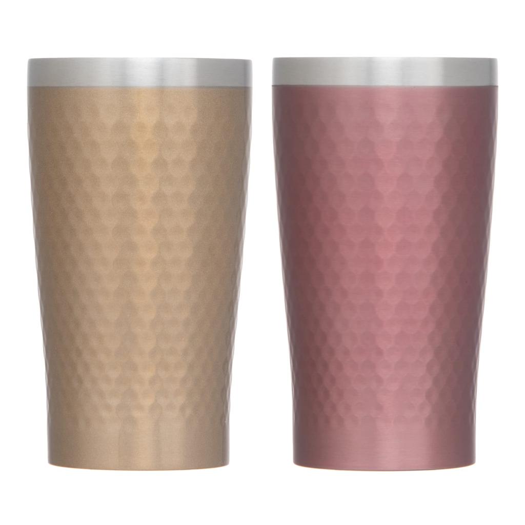 maebata luxe Pair Thermo Tumbler Gold & Pink 340ml 51432
