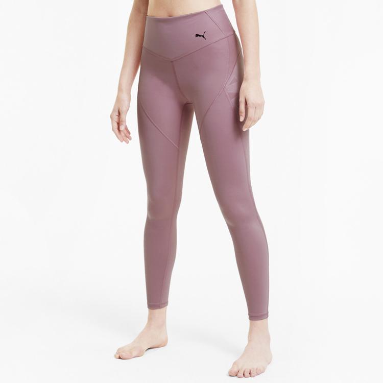 Puma Training Yoga Leggings Women Bottoms Pink Purple 519510-01