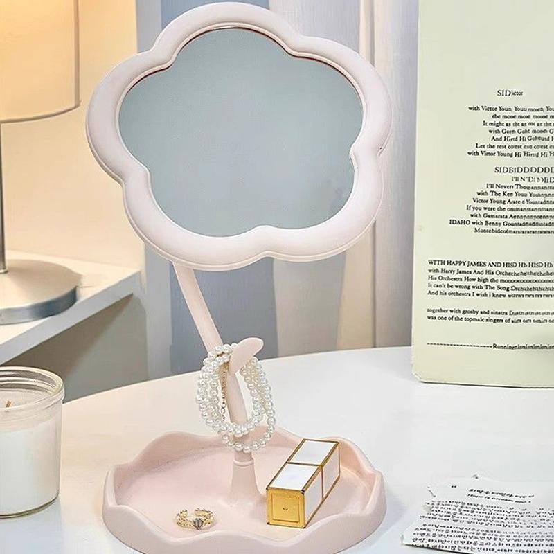 Desktop Sunflower-Shaped Makeup Mirror Rotatable, Detachable, and Hanging HD Mirror for Dressing and Jewelry Display