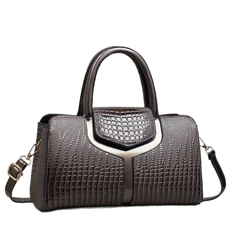 Neue Handtasche mit Krokodilmuster, modisches Spleißen, Muttertasche, modisch, hochwertig, zum Pendeln, Umhängetasche, trendy