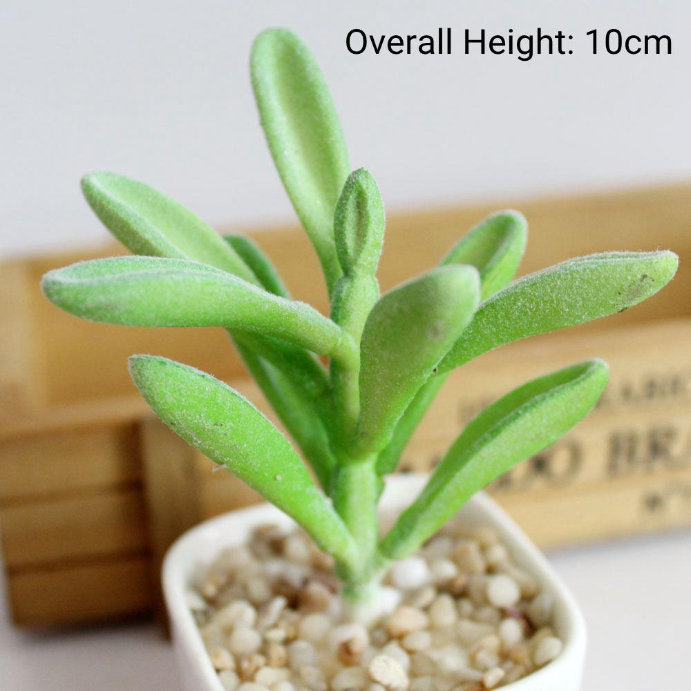 Green Flocking Artificial Succulent Plants Home Bedroom Living Room Decor Fake Plants DIY Flower Arrangement Plante Artificielle