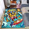 Cartoon Surfing Character with Summer Theme Colorful Carpet Rug Suitable for Use As an Anti-slip for Living Room Bedroom Sofas