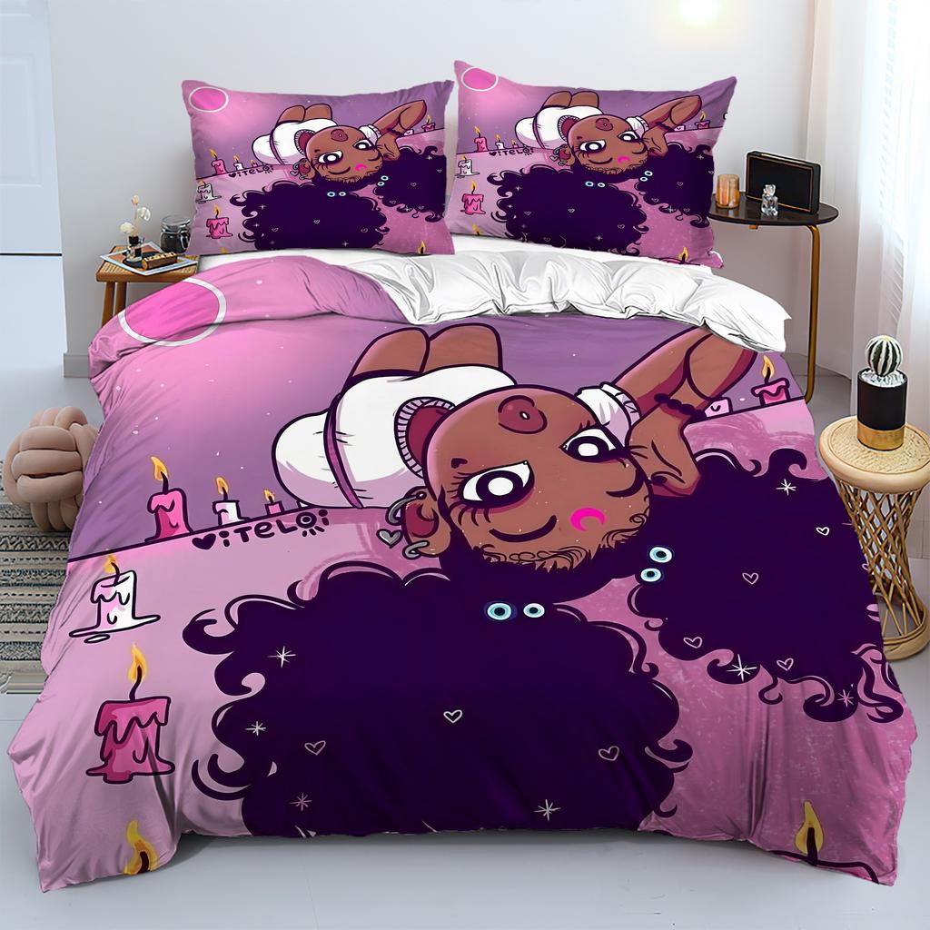 Black Cute Girl 3d Printed Bedding Set Colorful Youthful Style Luxury Duvet Cover Soft Comfortable Home Textiles Quilt Cover Set