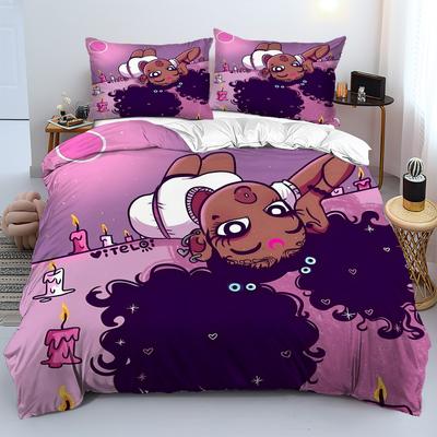 Black Cute Girl 3D Printed Bedding Set Colorful Youthful Style Luxury Duvet Cover Soft Comfortable Home Textiles Quilt Cover Set