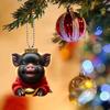 Acrylic Black Charming Pig Car Accessory For Elegant Vehicle Interior Decoration