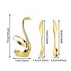 Stainless Steel Cutlery Holder Racks with  Forks Spoons Dessert Forks Spoons Swan Cutlery Set  Tea