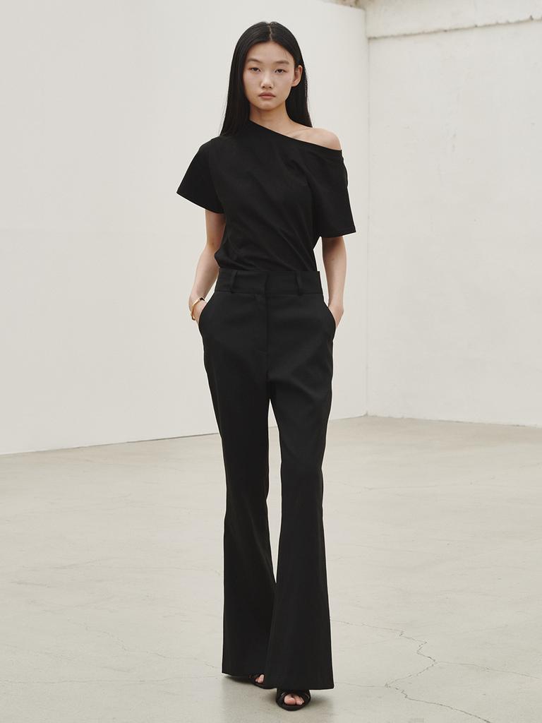 NOUVE Tailored Bootcut Slacks - Black