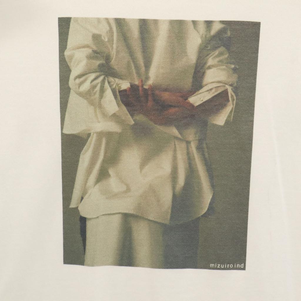 Mizuiro Ind Made In Japan Photo Print Short Sleeve T-shirt White Women Used