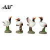 Micro Landscape Decorative Figurines Resin Red-Crowned Bird Figurines, Realistic Statues with Rock Base, Mini Outdoor Rockery Landscaping