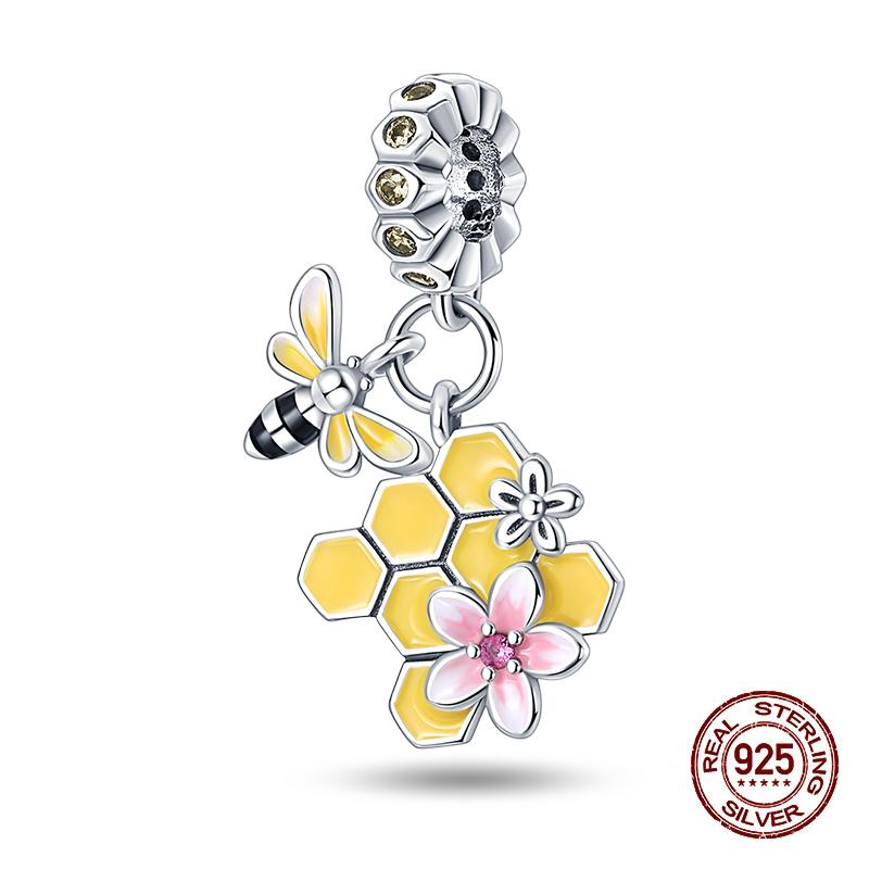 Charms Copper Squirrel Maple Leaf Honey Autumn Charms Beads Fit Original Bracelets Bangle Necklace Fine Diy Jewelry