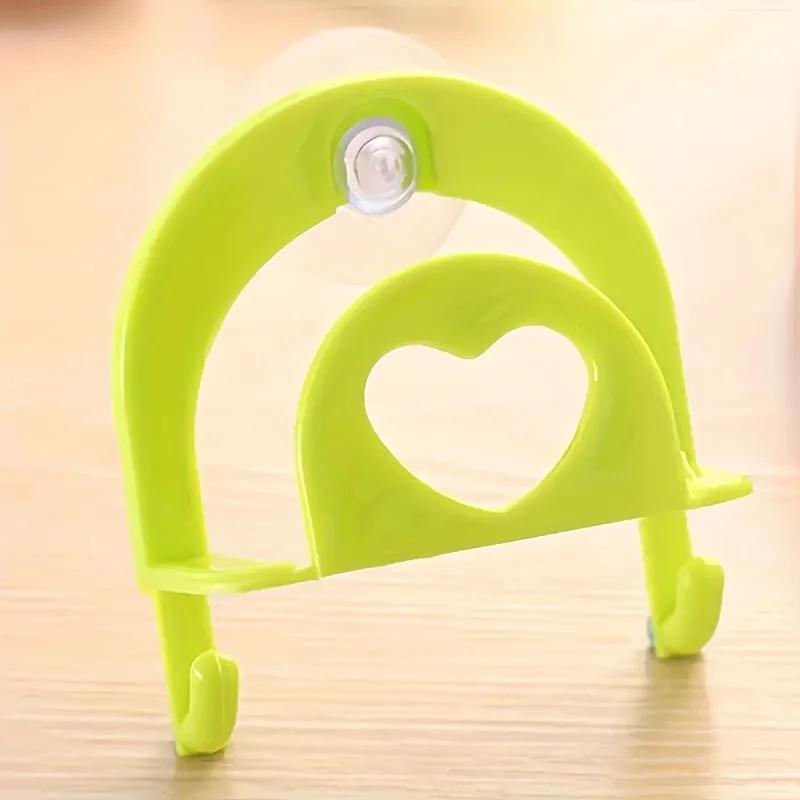 2Pcs Suction Storage Rack Creative Traceless Kitchen Holder Organizer Sponge Towel Wall-Mounted Rack Plastic Organizer