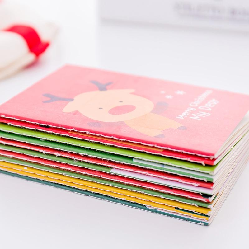 Cute Korean Style Cartoon Christmas Pocket Notebook - Small Gift, 64k