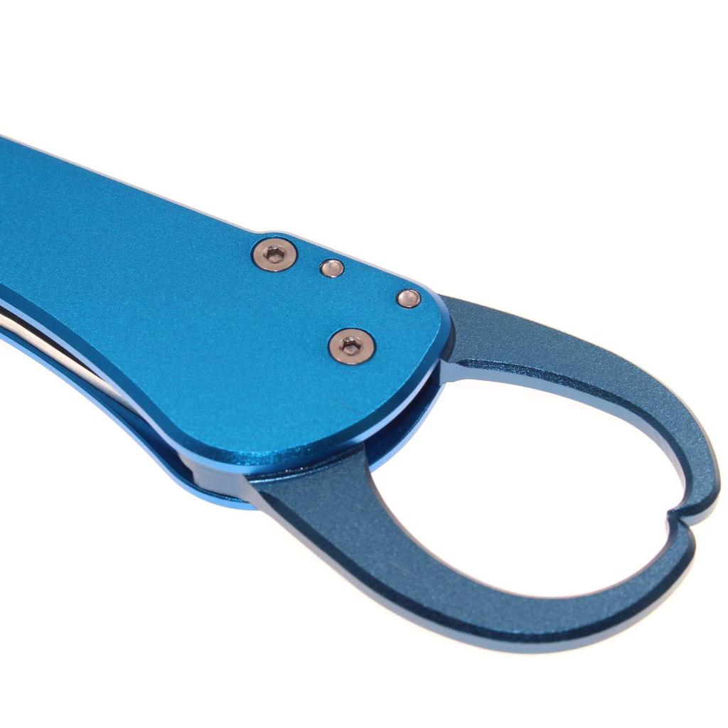 1091 Fish Lightweight Aluminum Fish Long Reach Gun Grip (Iregui) Grip, Grip, (Blue (Aluminum Trigger))