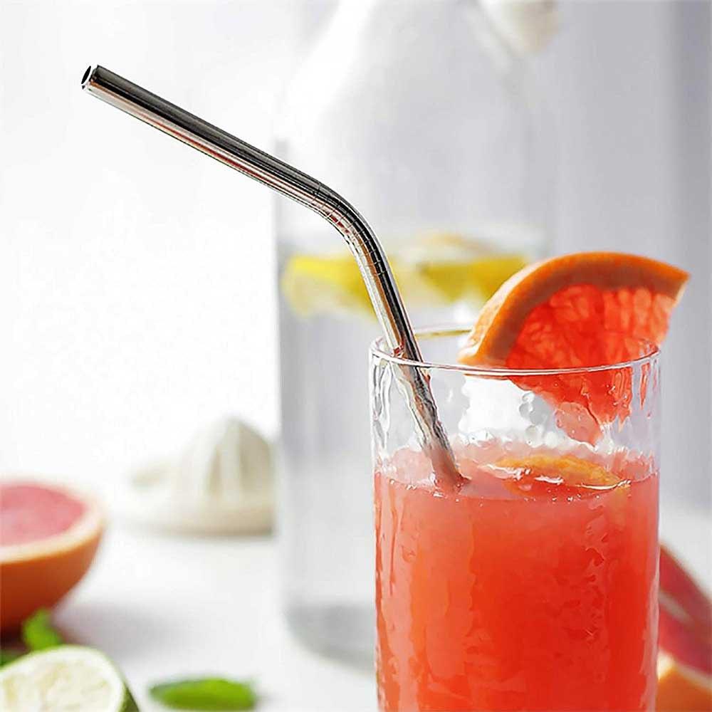 KINGHOFF METAL DRINKS STRAWS 8 pcs + CASE KH-1357