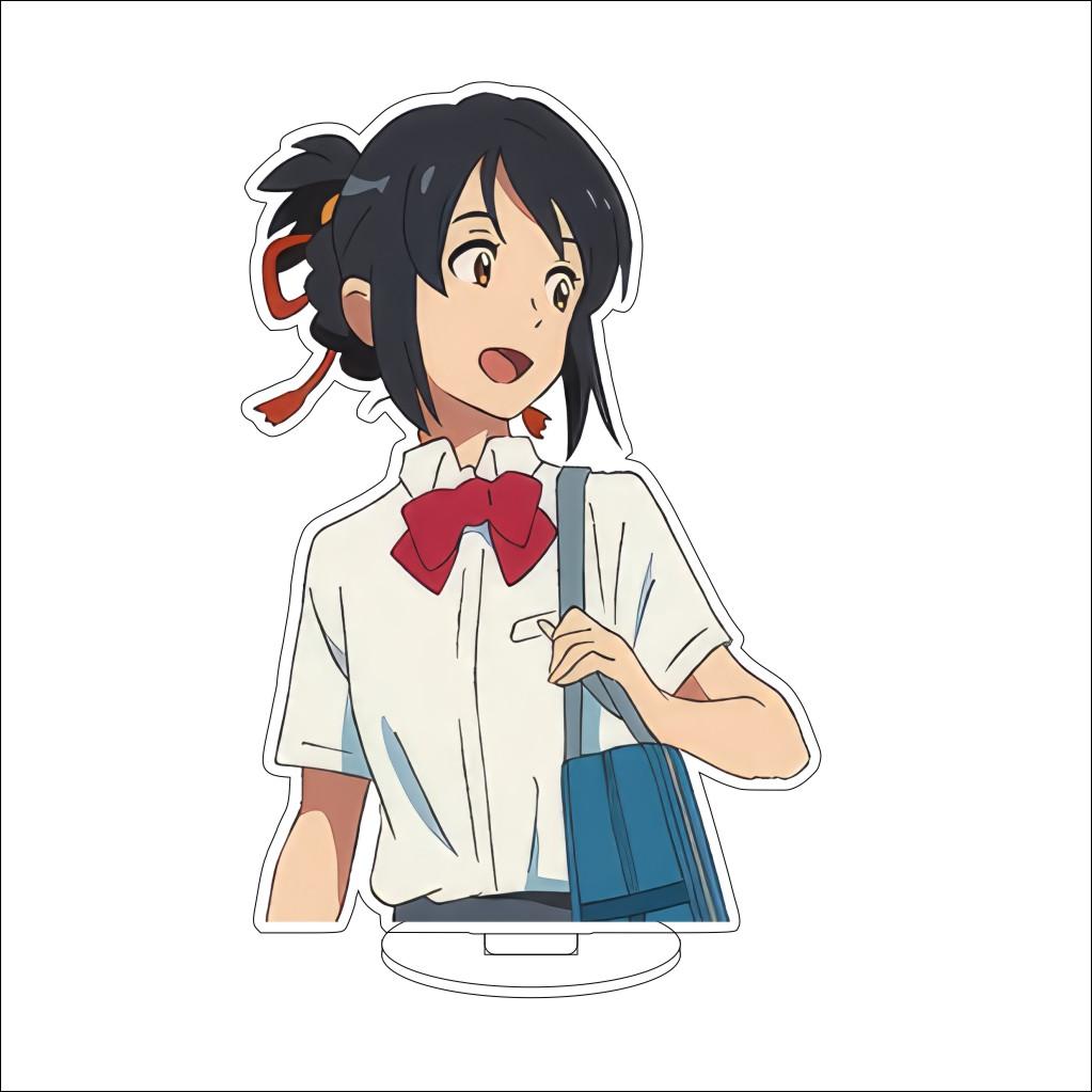16CM Anime Your Name Cosplay Acrylic Stand Ornaments Okudera Miki Natori Sayaka Tachibana Taki Figure Stand Halloween Gifts