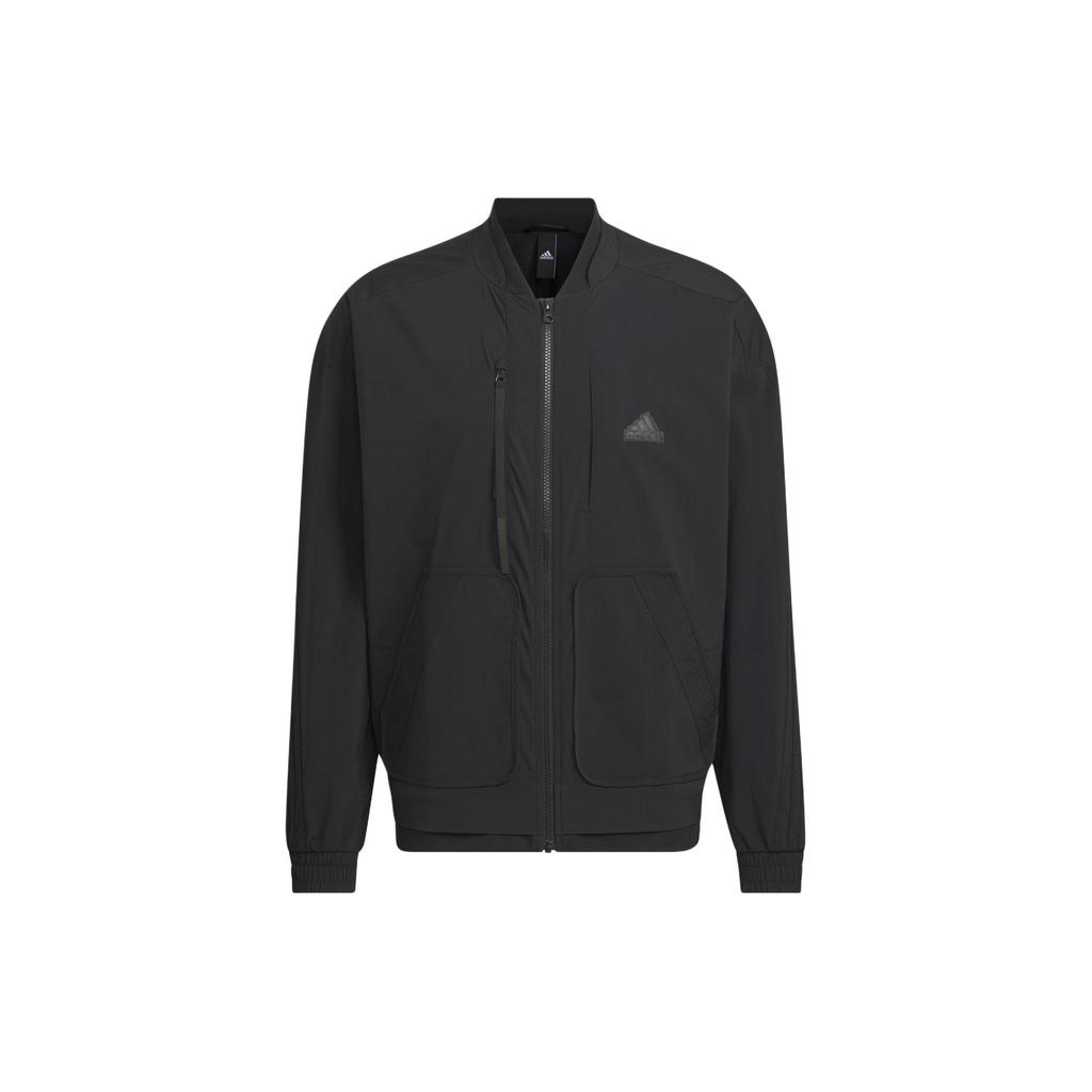 Adidas Fustl Jacket 1 Solid Logo Sports Casual Long Sleeve Jacket Men Jacket Black IY8023