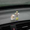 Cute Creative Car Interior Decoration Exquisite Mini Rose Vase Auto Center Console Decoration Ornaments Accessories Gifts