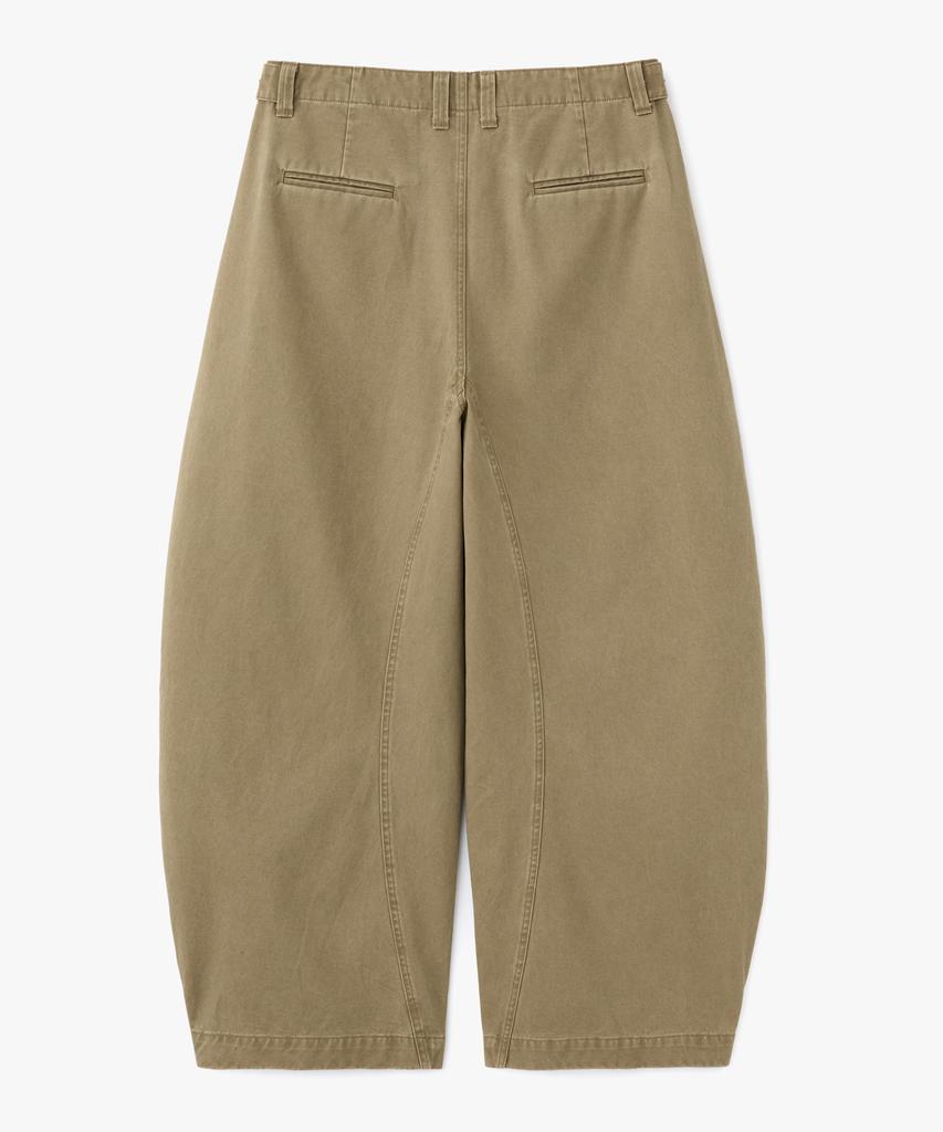 AOTT Curved Wide Cotton Pants Khaki Beige