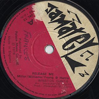 

7inch Record WINSTON CURTIS Release Me JAL13 Jamatel 1976 UK Reggae Ska Dub Used