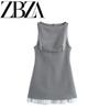 Jnleaog Autumn New Women's Clothing Fashion Style Stylish Poplin Patchwork Short Dress 2305554