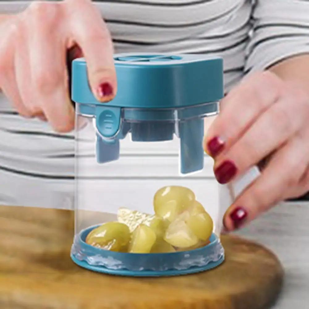 Efficient Grape Cutter Slicer Tool Plastic Fruit  Press Separator Quick Fruit Slicer  Home