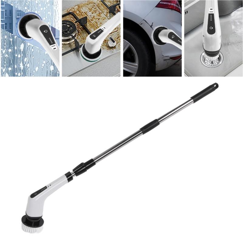 Electric Spin Scrubber Cordless Handheld Adjustable Smart Power Shower Cleaning Brush 25W For Bathroom Tile Floor Car