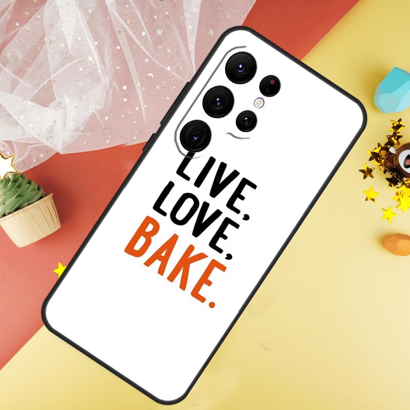 Love Baking Chef Knife Phone Case For Samsung Galaxy S26 S25 Ultra S23 S21 S20 S22 S24 FE S10 Plus Cover Coque