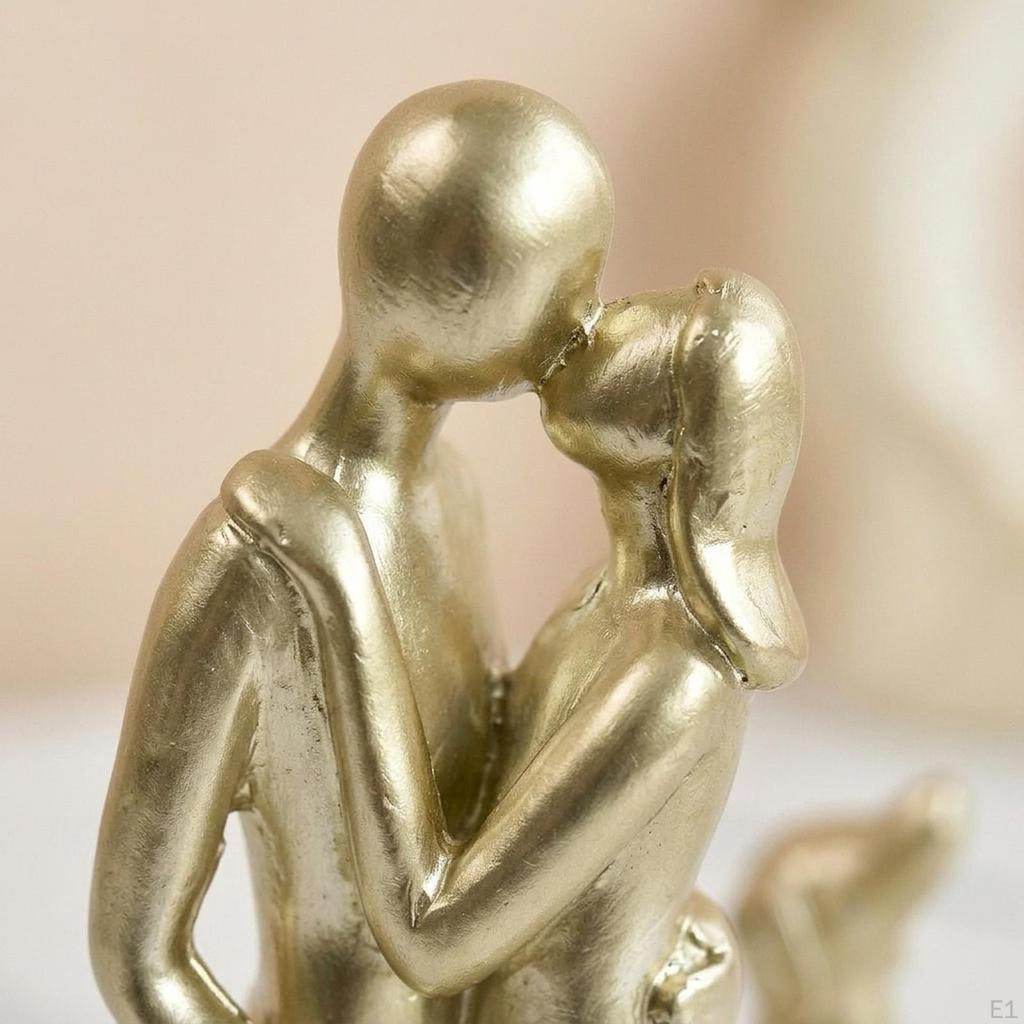 Paar und Hund Skulptur Statue Sammlung Moderne Familienfiguren Heimdeko für Bücherregal Geschenk