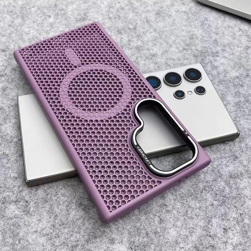 Hollow honeycomb heat dissipation suitable for Samsung s11ultra mobile phone case lens holder s11ultra magnetic protective case