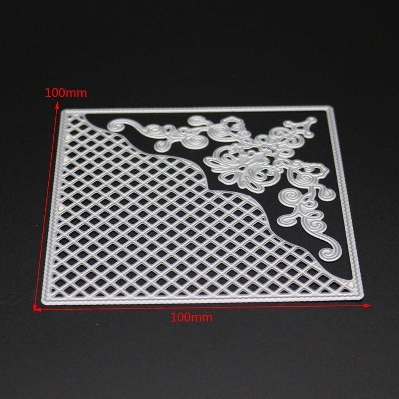 Lace Cover Square Frame Cutting Dies Metal Stencil DIY Scrapbooking Album Paper Card Embossing Craft Template